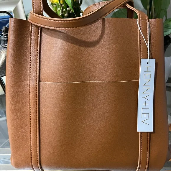 Henny+Lev Danielle Tote Bag “Cognac” - Picture 2 of 15